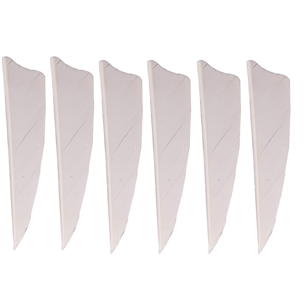 50 pcs 3" Real Feather Shield Vanes — 6 Colors for Archery Arrows