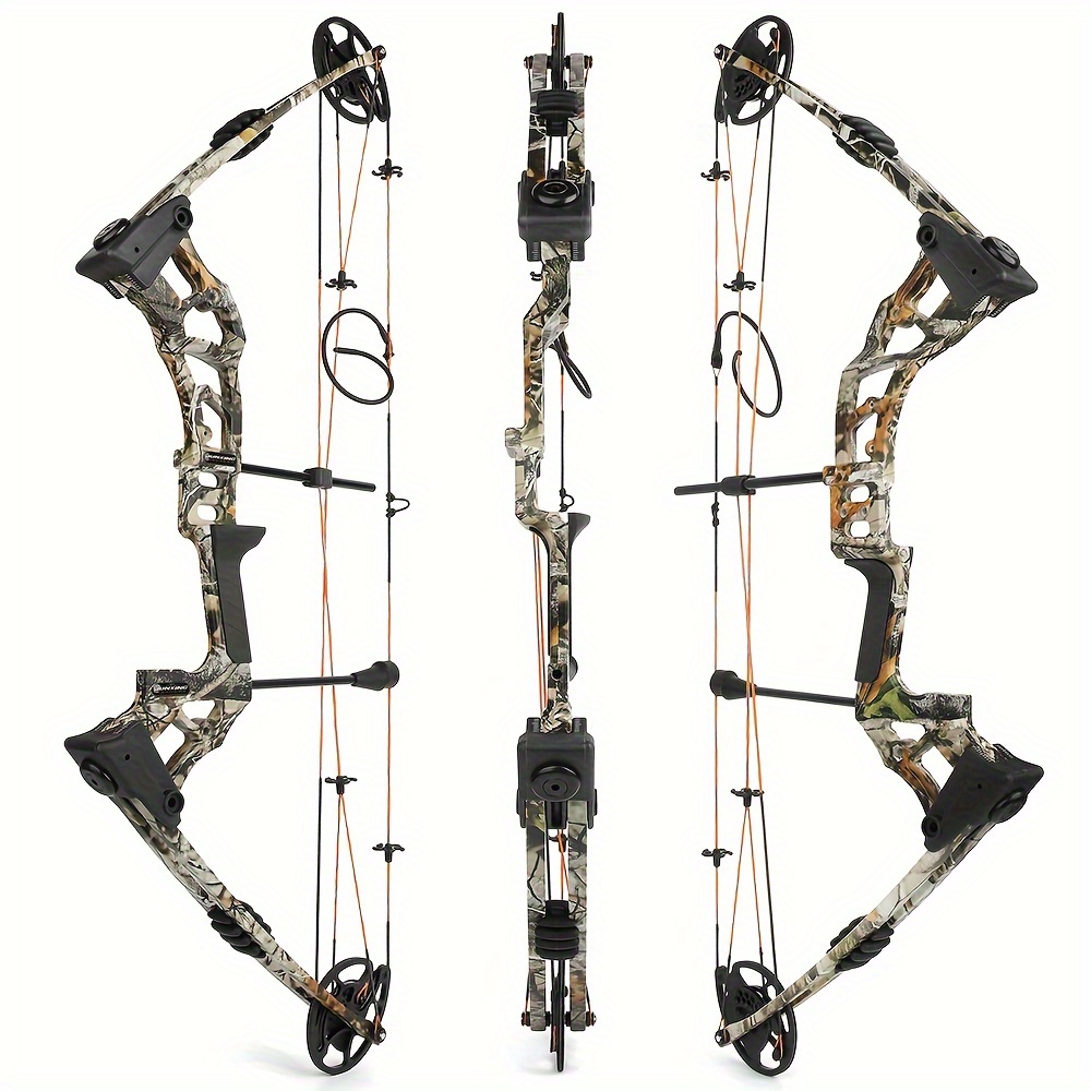 One Set Compound Bow Set Archery Camouflage Compound Bow Set 0.0-31.75KG Outdoor Shooting Hunting Bow And Arrow Right Hand Available