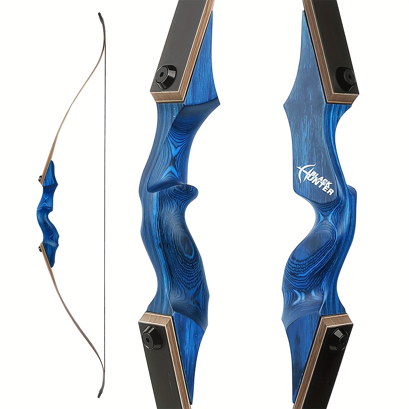 Black Hunter 50lb Detachable Bow – 60in, Blue Handle