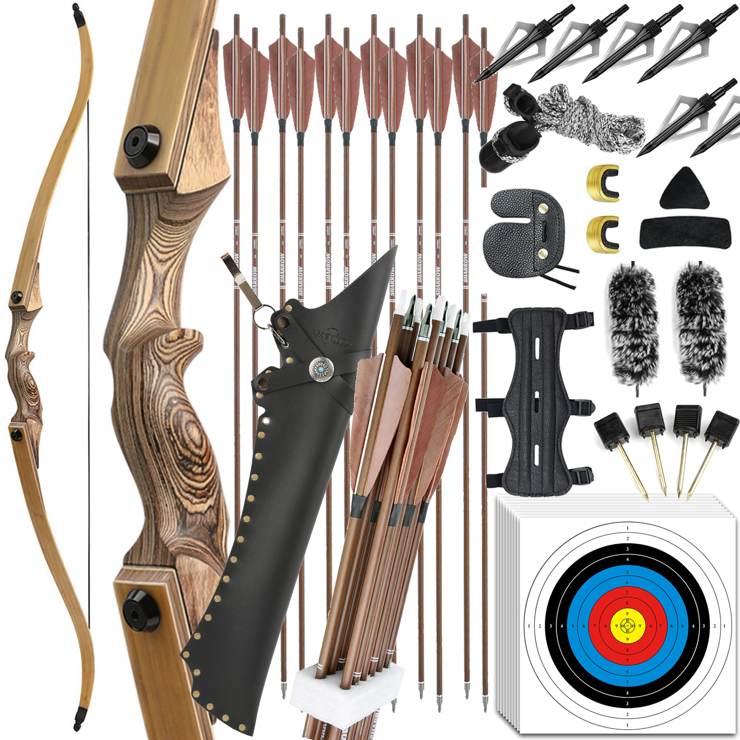 Black Hunter Original Hunting Recurve Bow Kit