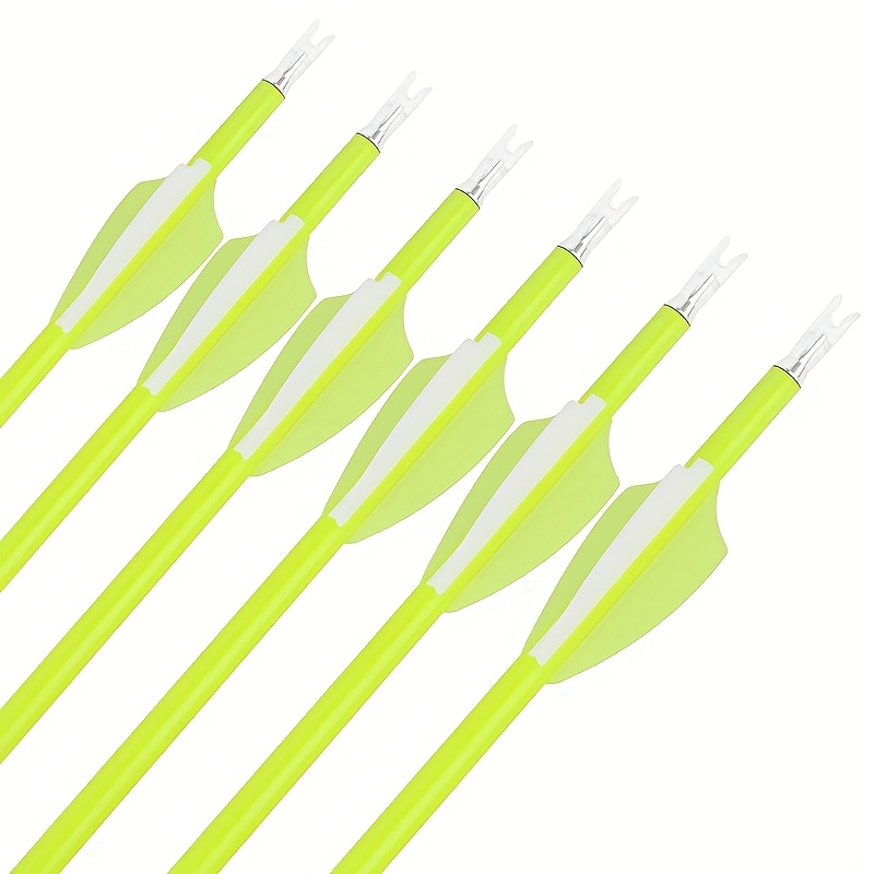 12pcs 30" Carbon Arrows with Yellow Fletching