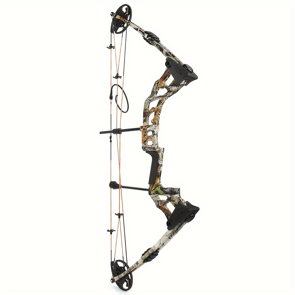 One Set Compound Bow Set Archery Camouflage Compound Bow Set 0.0-31.75KG Outdoor Shooting Hunting Bow And Arrow Right Hand Available
