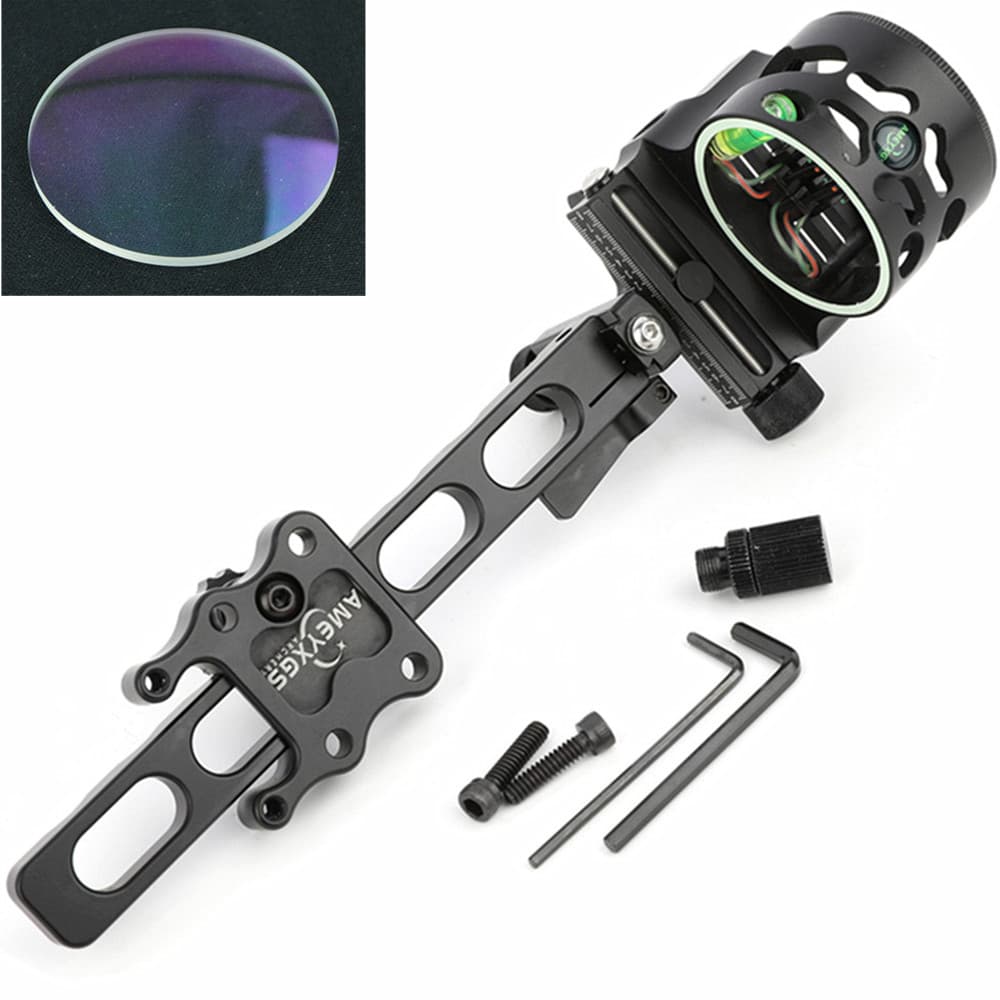 Compound Bow Sight 5-Pin with 4X/6X/8X Lens & Tool-Free Adjust