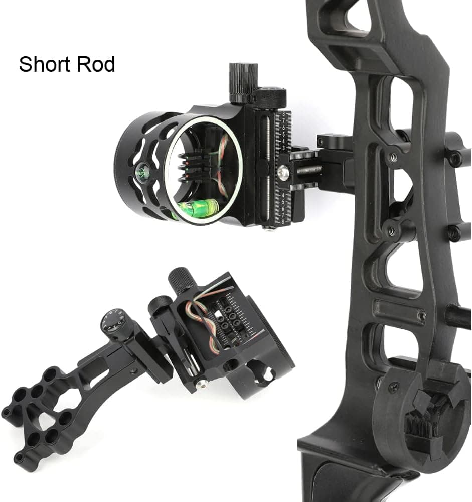 Compound Bow Sight 5-Pin with 4X/6X/8X Lens & Tool-Free Adjust