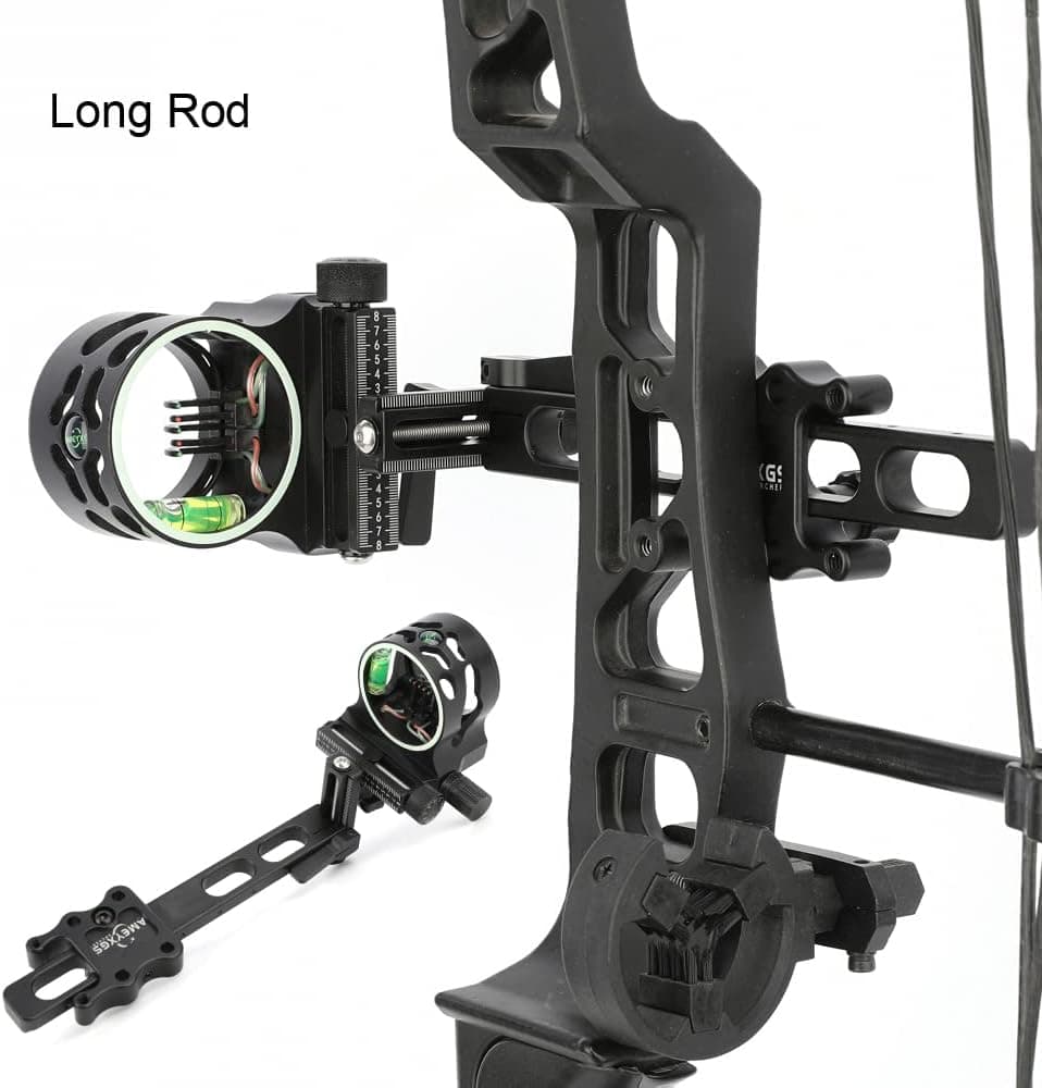 Compound Bow Sight 5-Pin with 4X/6X/8X Lens & Tool-Free Adjust