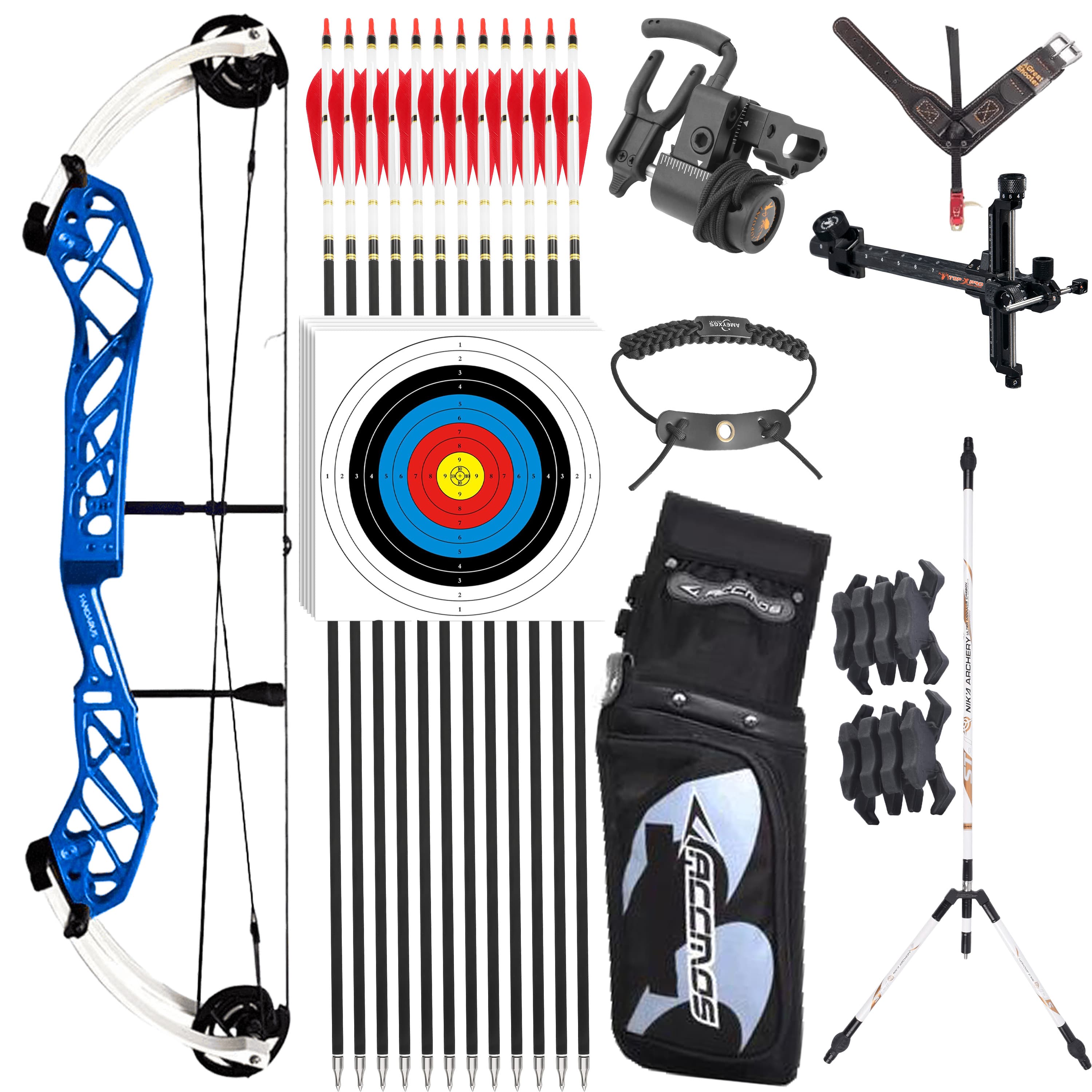 Archery 50-60lbs Compound Bow Set Target Hunting 