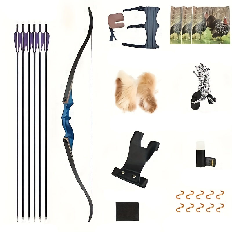 Black Hunter 50lb Detachable Bow – 60in, Blue Handle