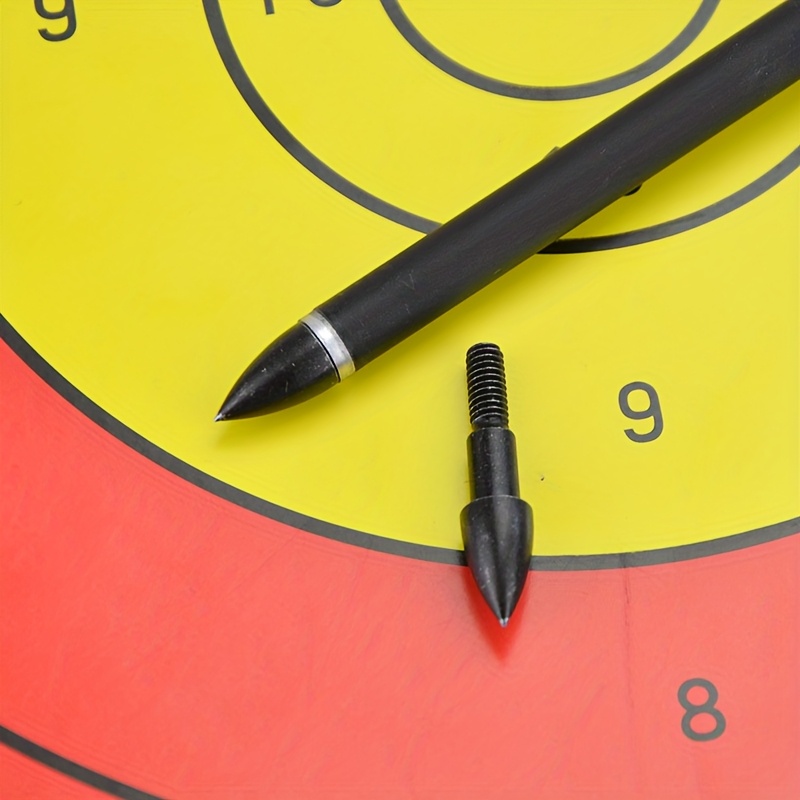 75 Grain Brass Arrow Tips Set – 24pcs, Yellow & Black