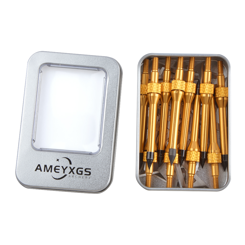 ox with Foam Insert for Arrowheads – Silver, Fits 6 Arrowheads (100 Grain) + 1 Arrow Box