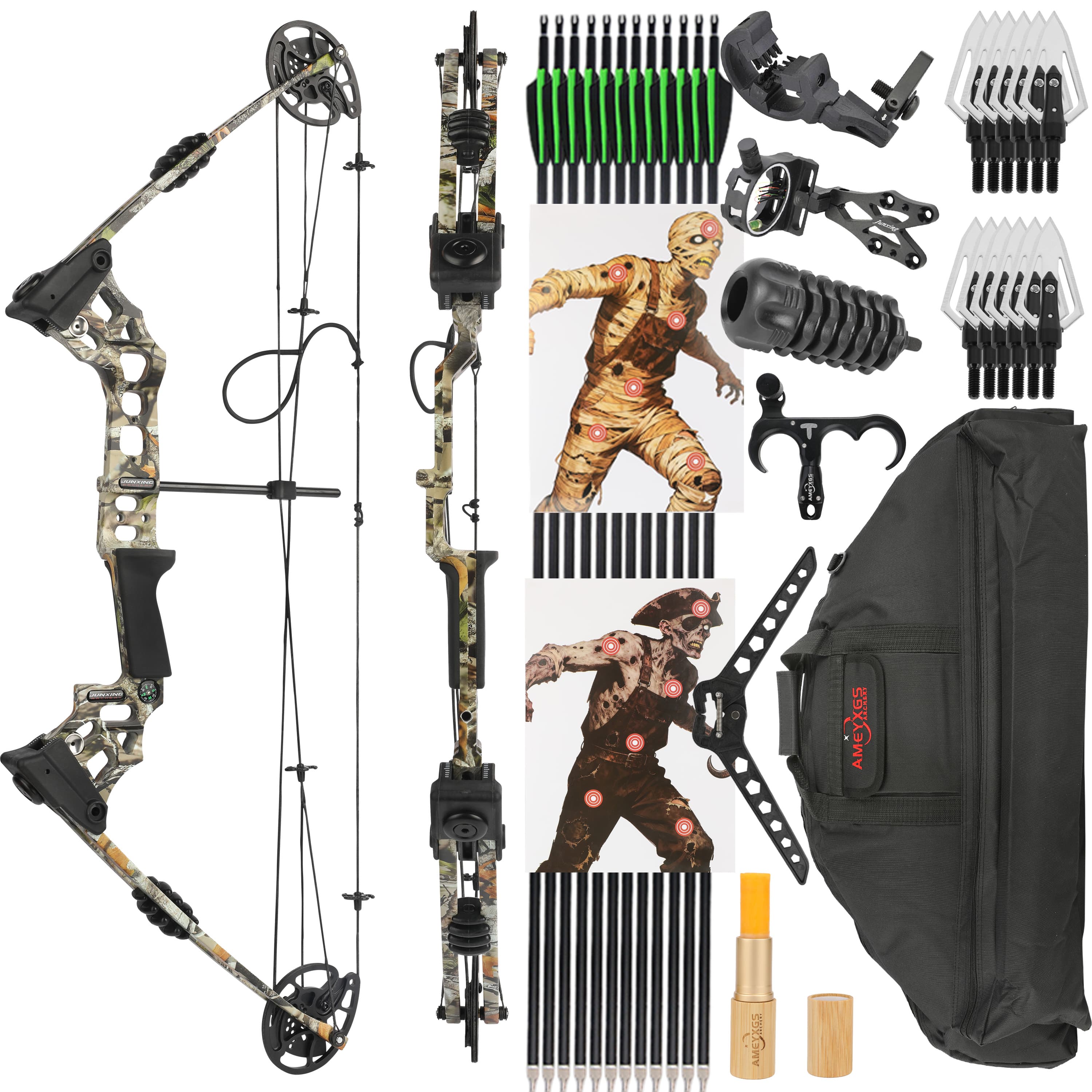 Compound Bow 20-70lbs Archery Set Target Hunting LH RH