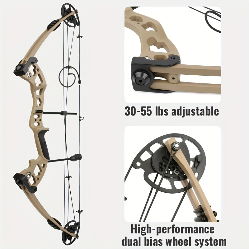 Compound bow Kit with Reel 30–55lbs Adjustable
