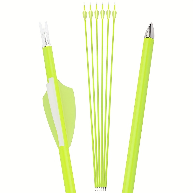 12pcs 30" Carbon Arrows with Yellow Fletching