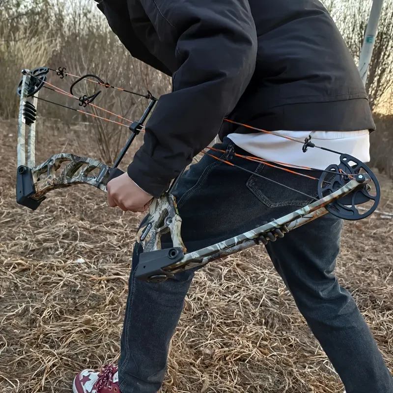 Archery Camouflage Compound Bow Set 0-70lbs Right Hand Hunting