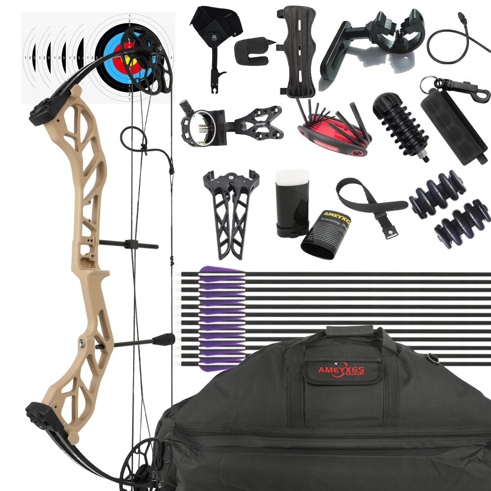 Adult Hunting Bow Adjustable 19-70lb Dual Cam Bow
