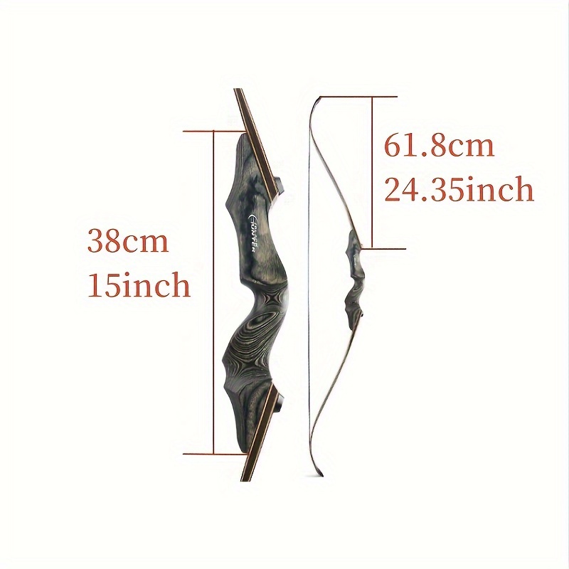 Black Hunter 50lb Detachable Bow – 60in, High-Density Wood