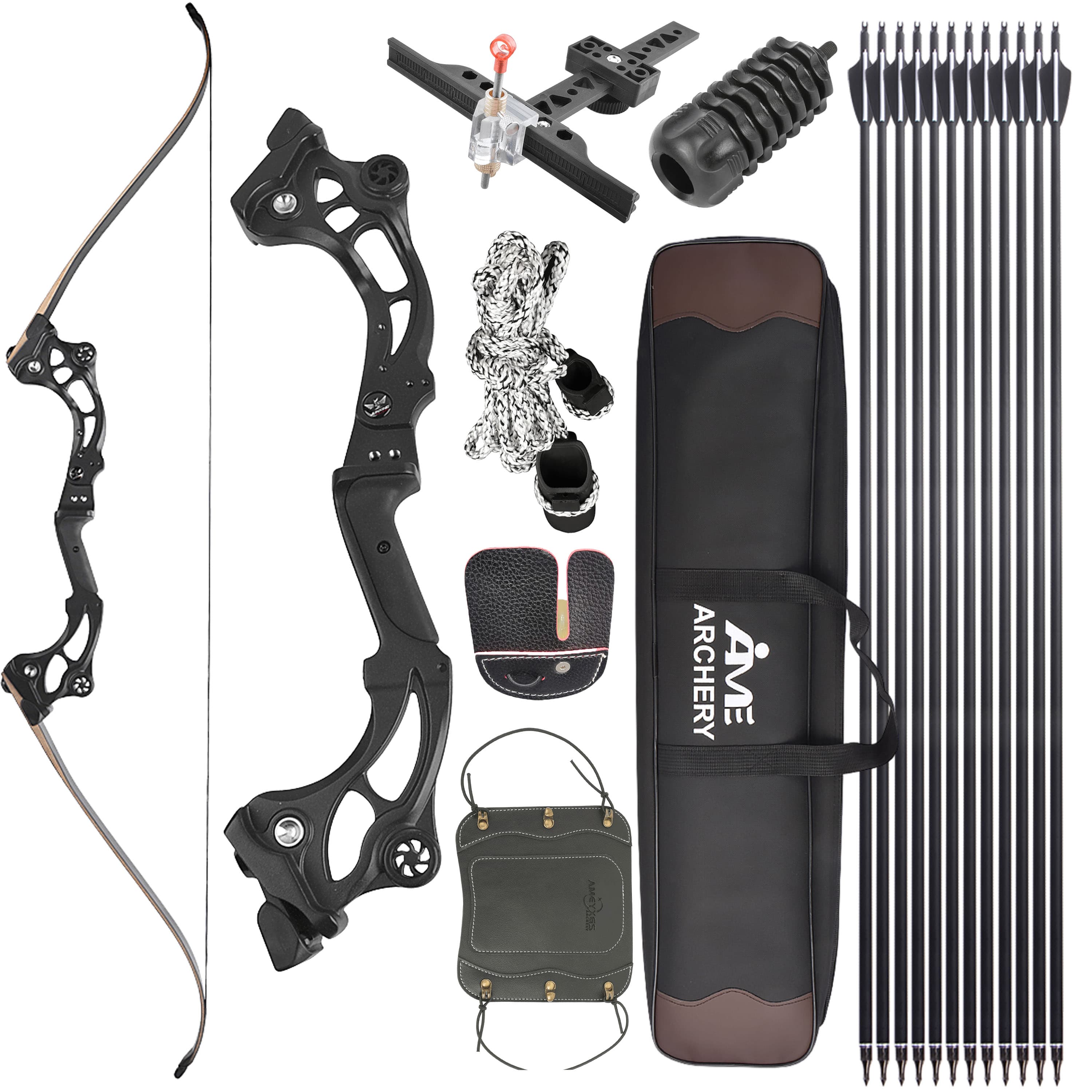 JUNXING F163 Hunting Recurve Bow Kit 64'' Archery 30-60lbs