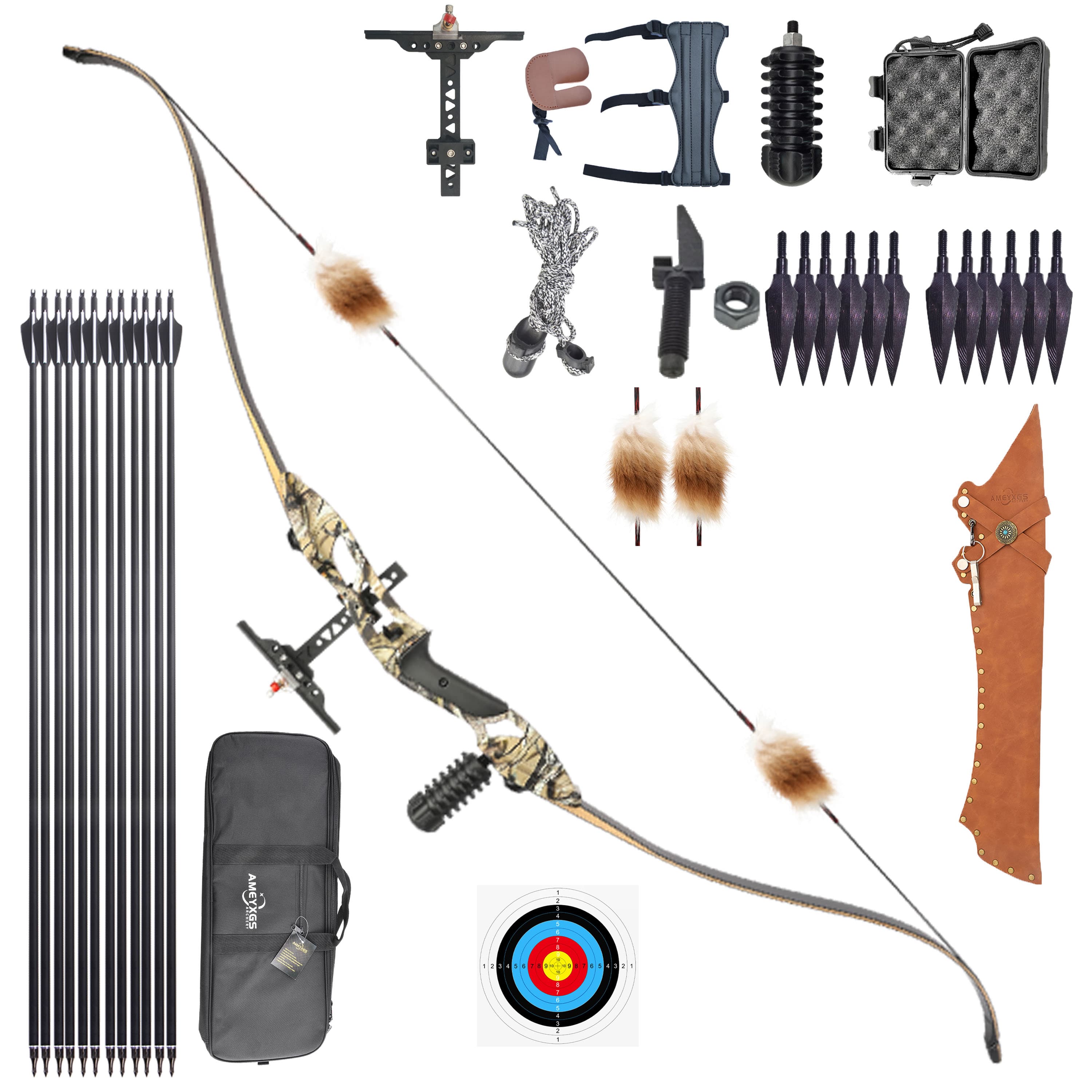 Junxing F179 Recurve Bow Complete Set 30-50lbs