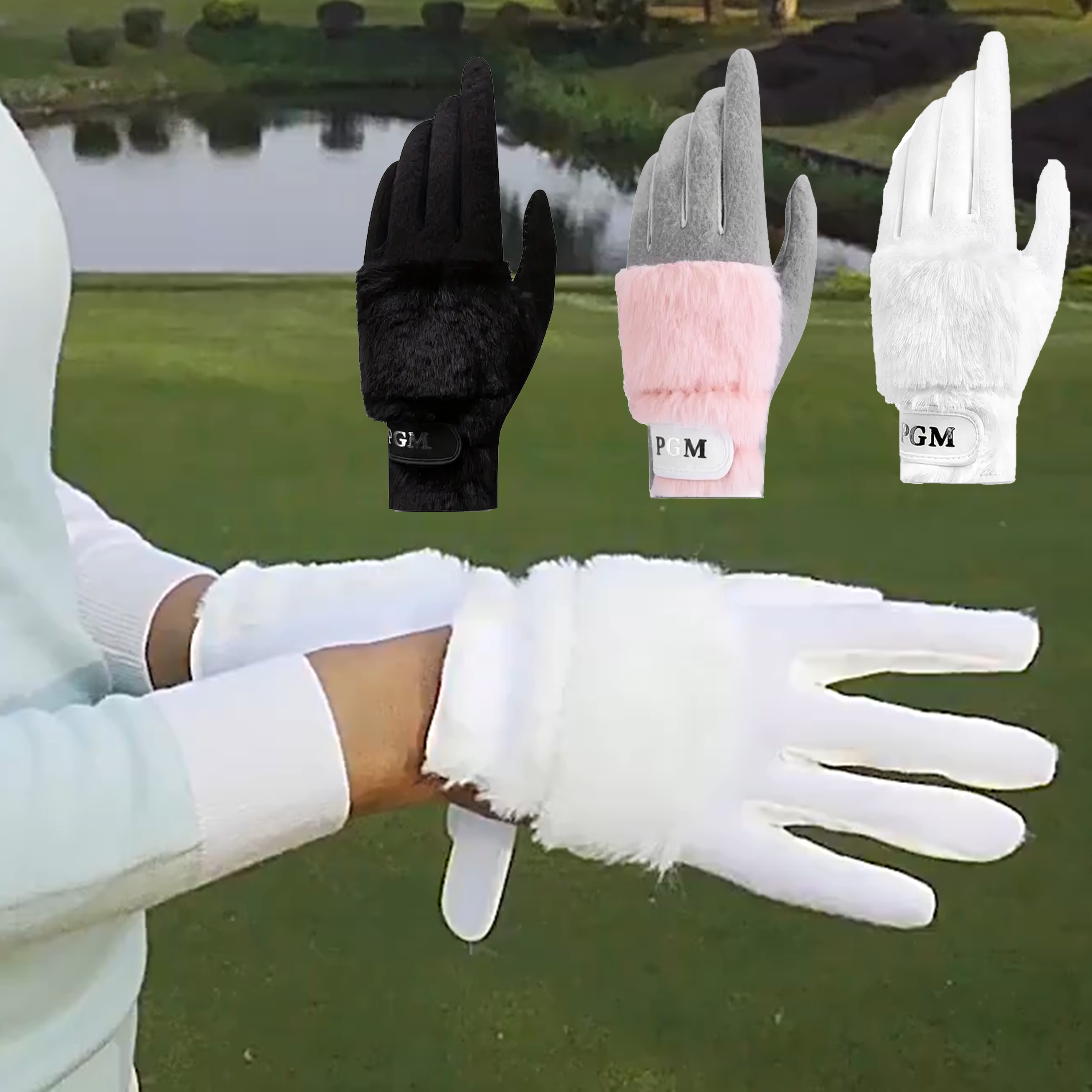 Golf Gloves Plush Thickened Imitation Rabbit Fur Female Golfers