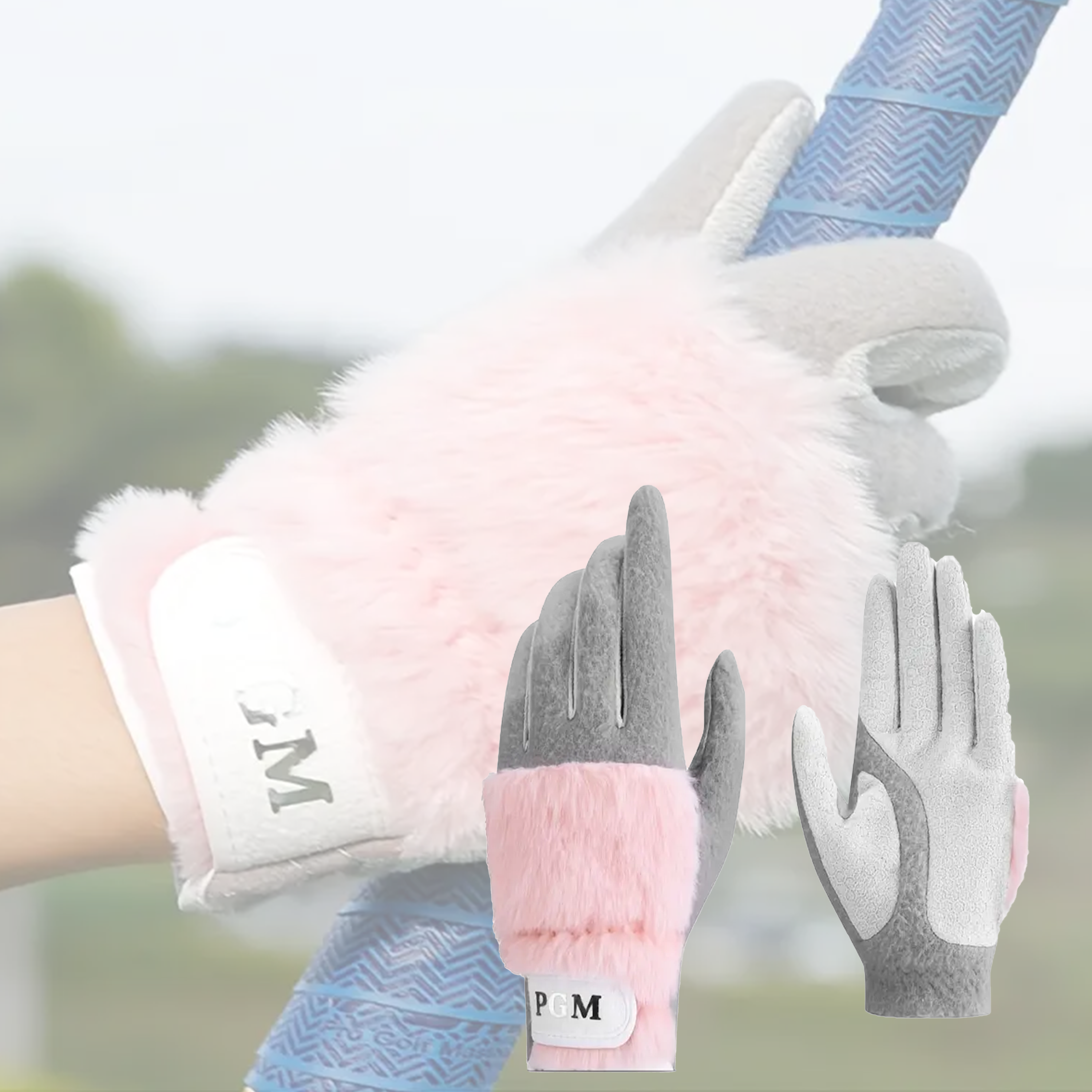 Golf Gloves Plush Thickened Imitation Rabbit Fur Female Golfers