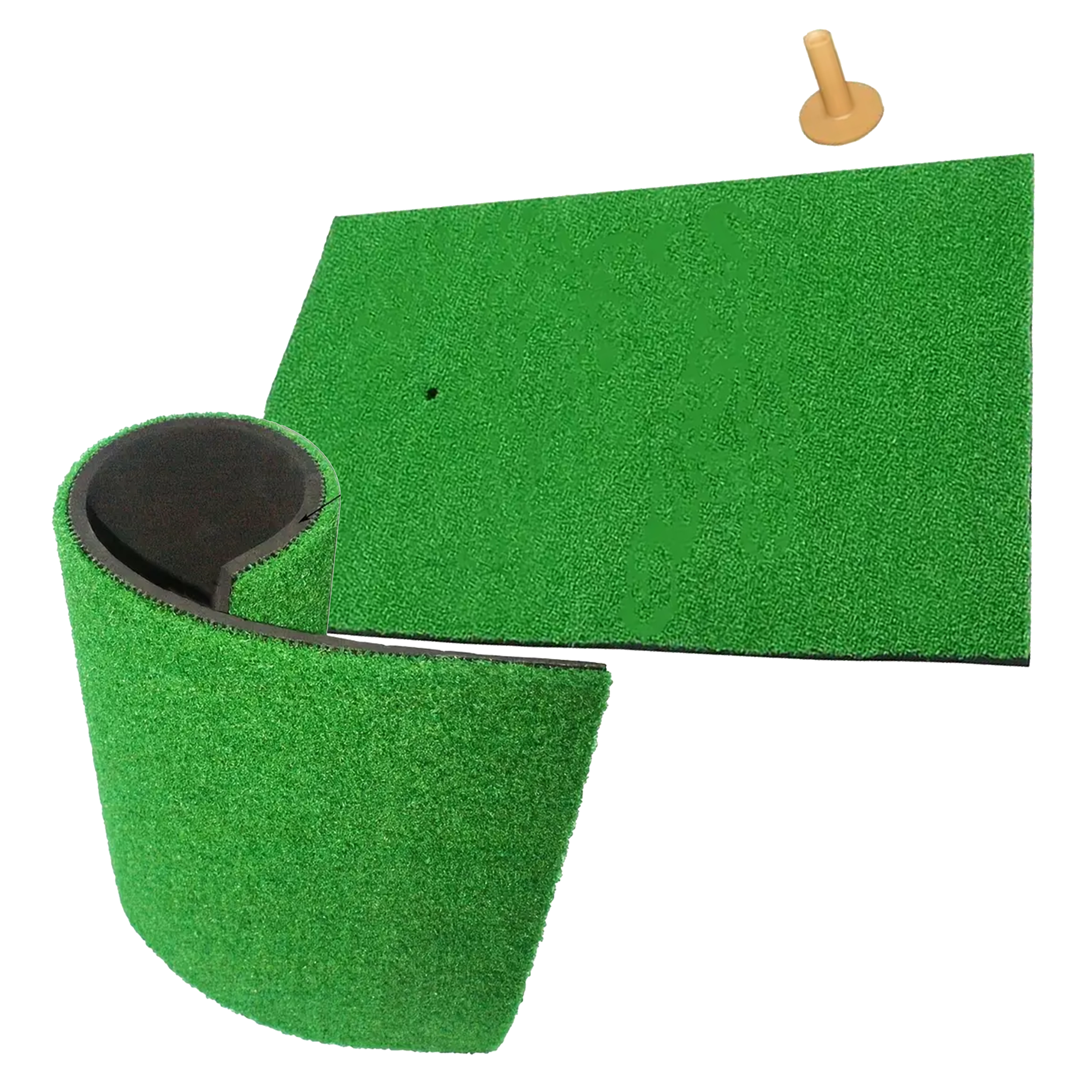 Portable Golf Hitting Mat with Tee Training Pad Home Practice Skill