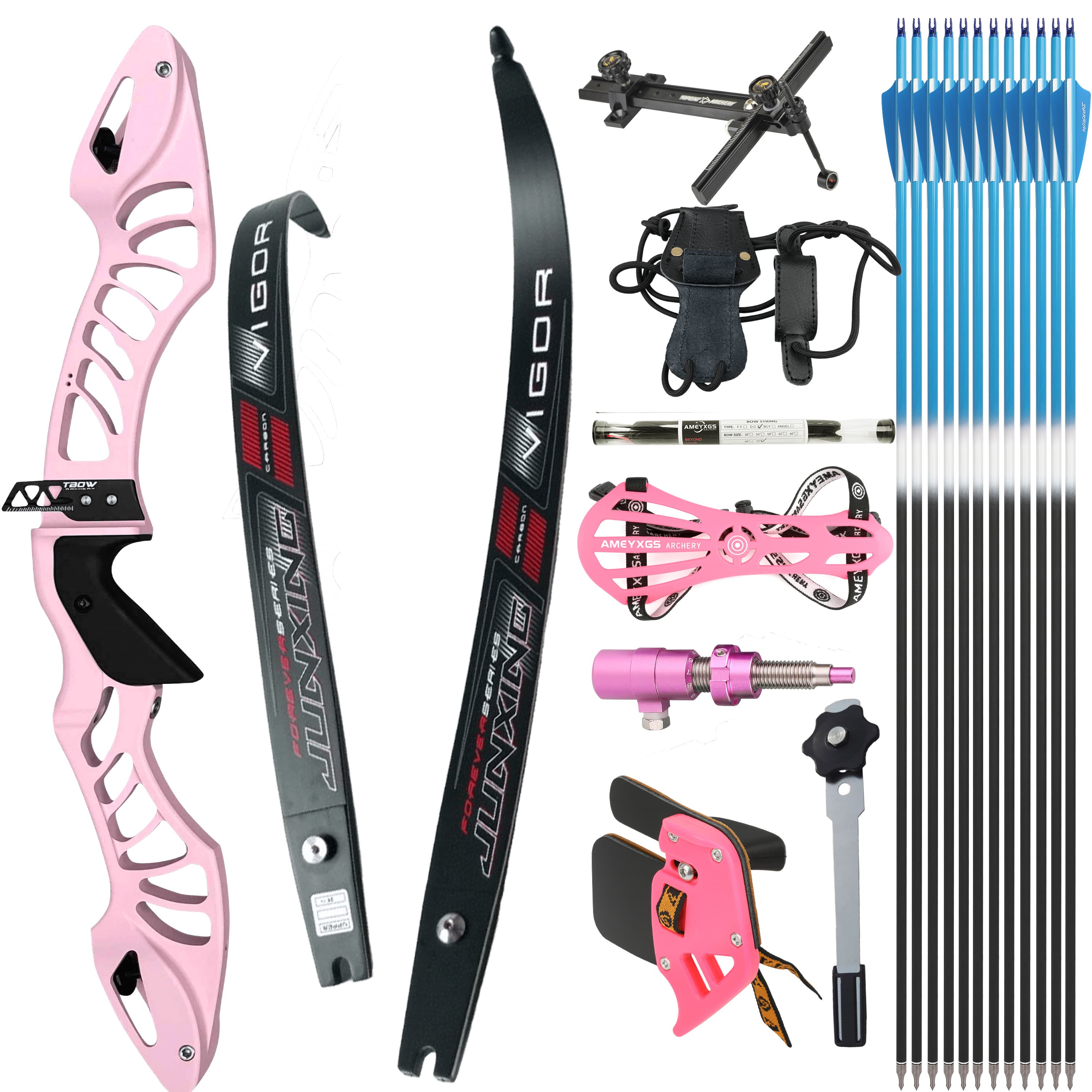 TBOW H7 Recurve Bow 25" Riser 18-40LBS Target Kit