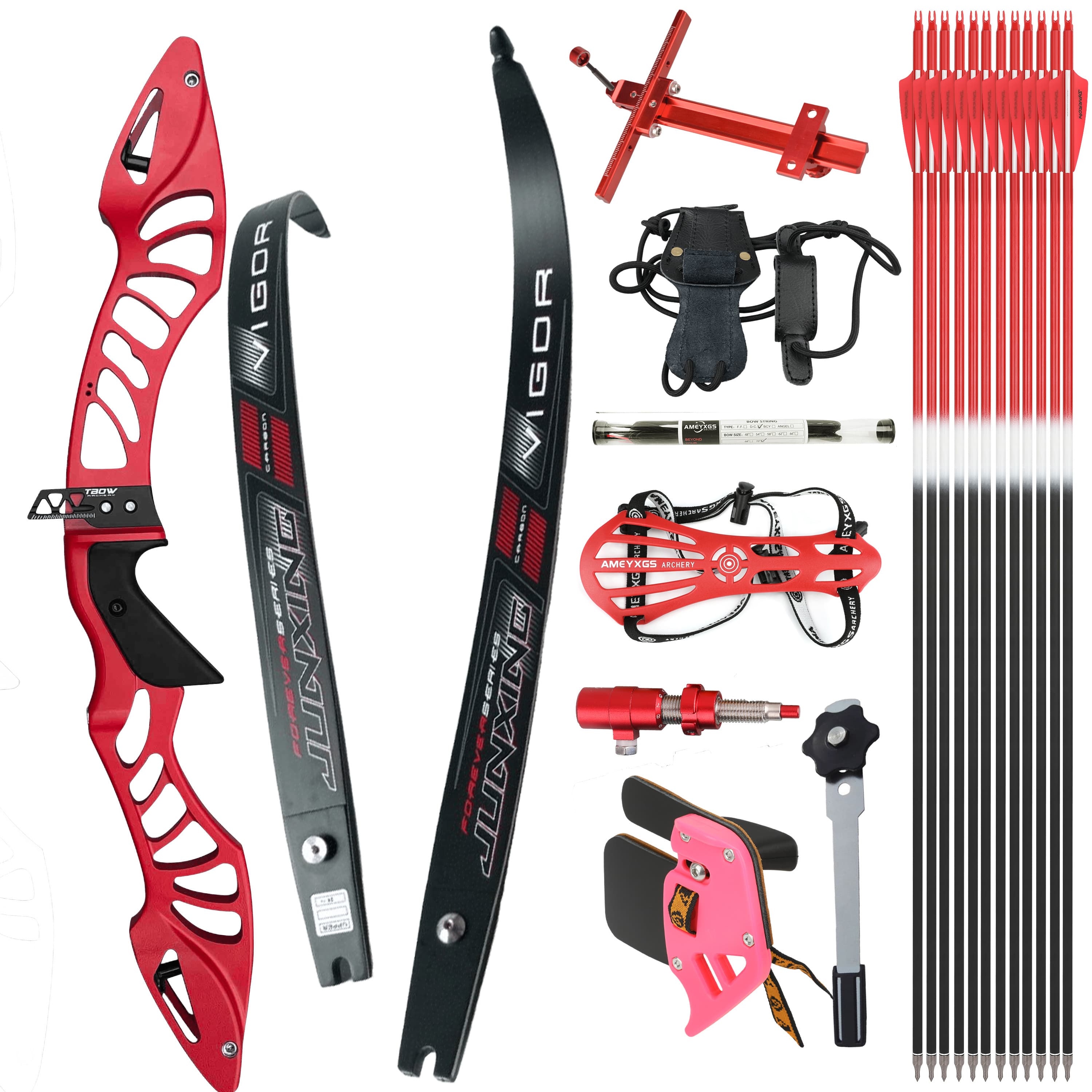 TBOW H7 Recurve Bow 25" Riser 18-40LBS Target Kit