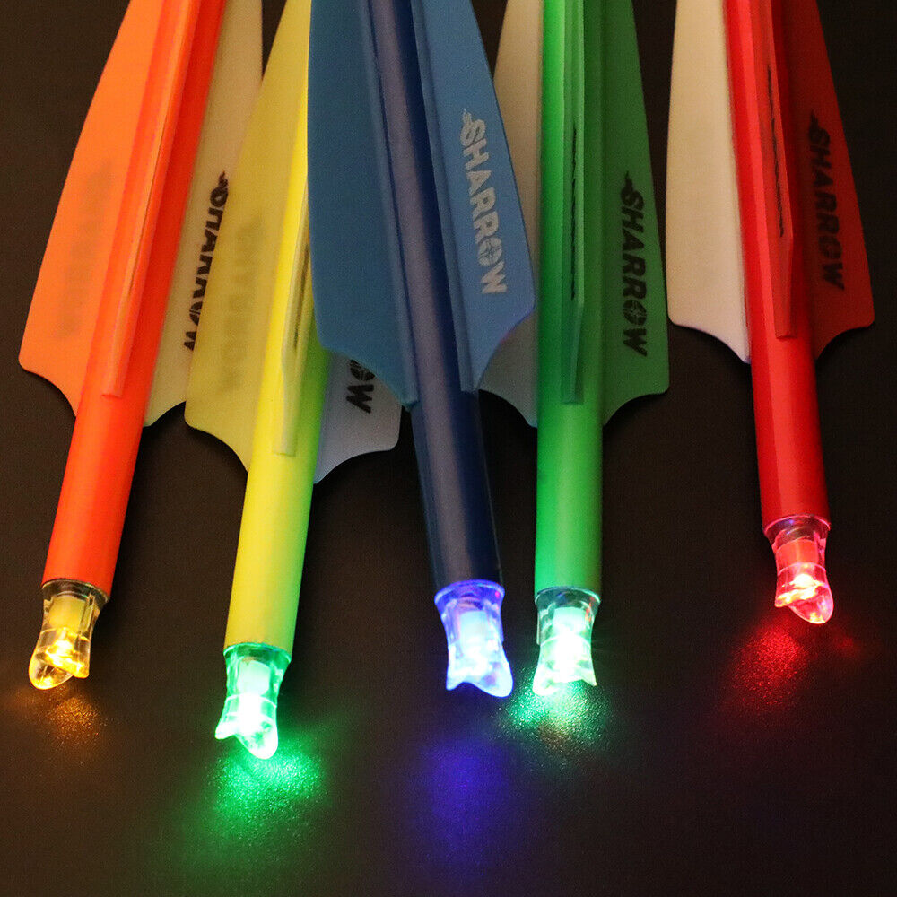 5pcs Crossbow LED Lighted Arrow Nock 7.6mm Arrow Shaft Tail Archery Hunting Shoot