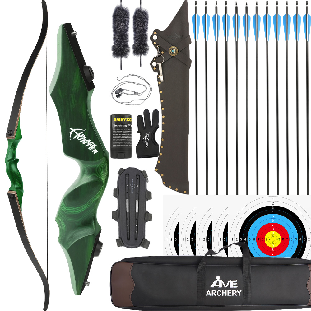 Black Hunter Takedown Recurve Bow – 20-60lbs