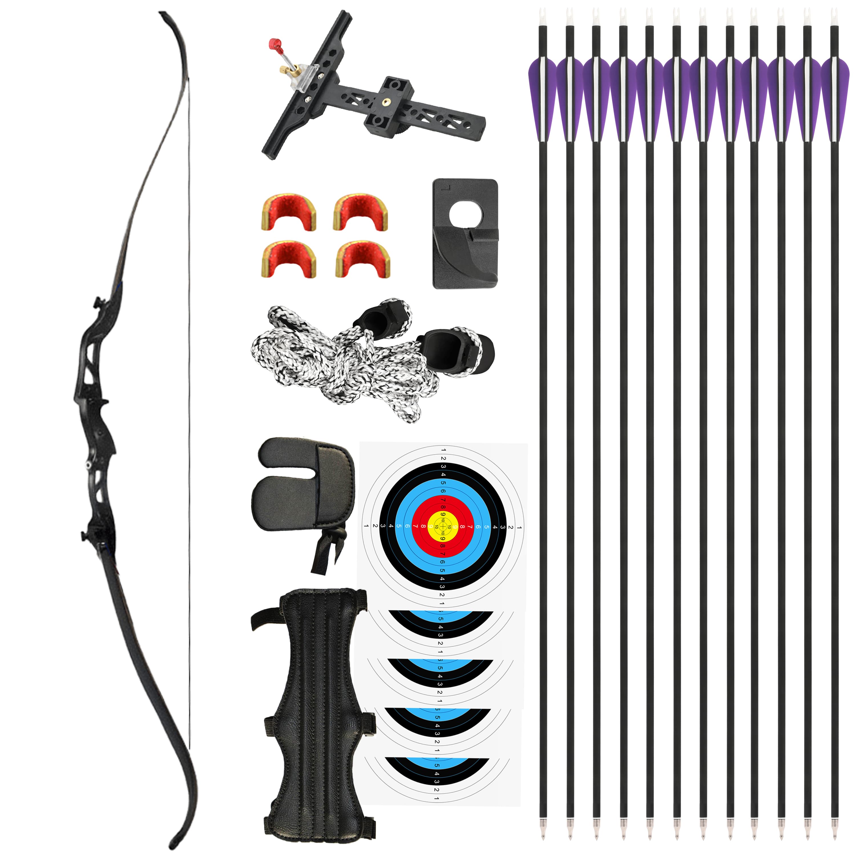 JUNXING F155 Recurve Bow 	66 inches Bow and Arrows Kit