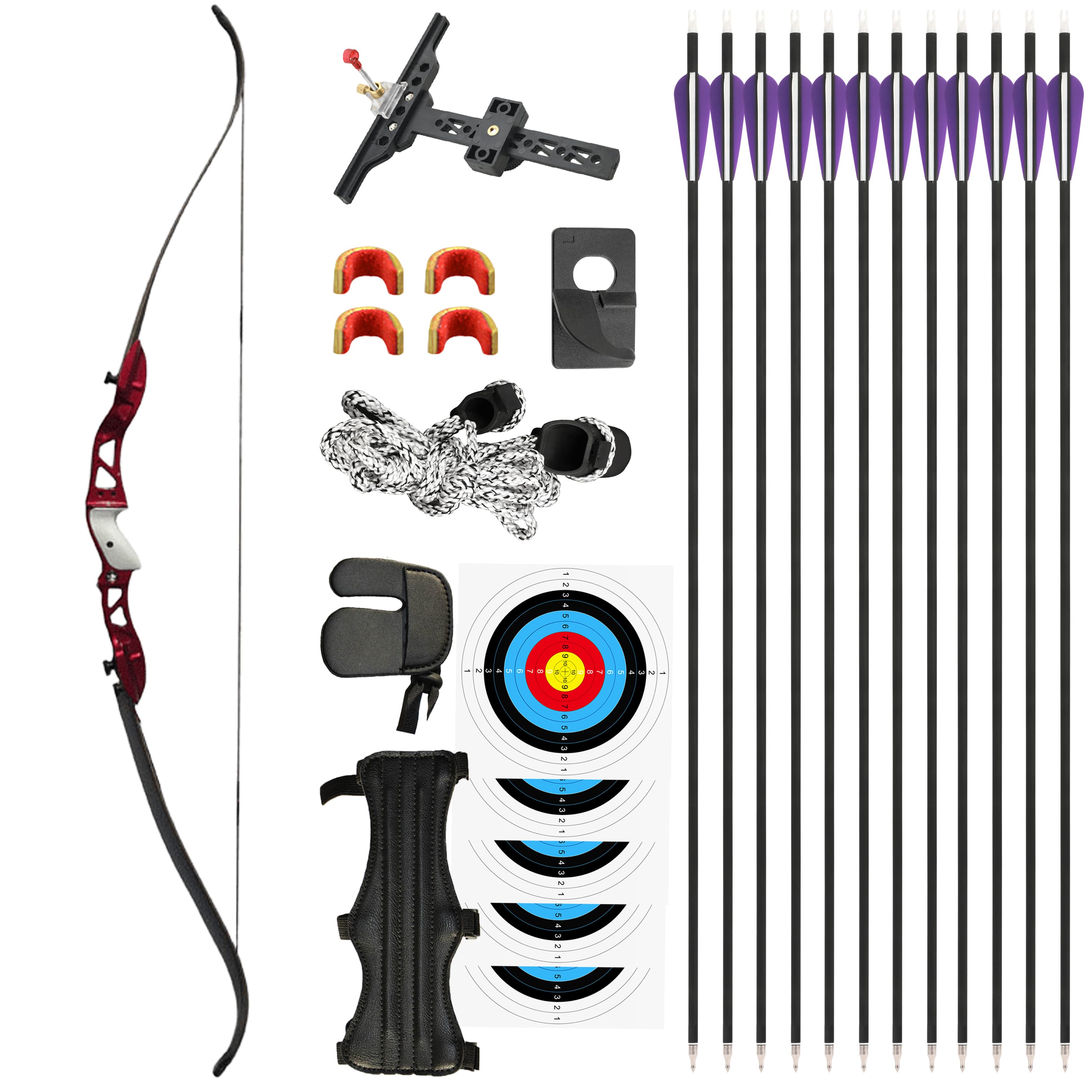 JUNXING F155 Recurve Bow 	66 inches Bow and Arrows Kit