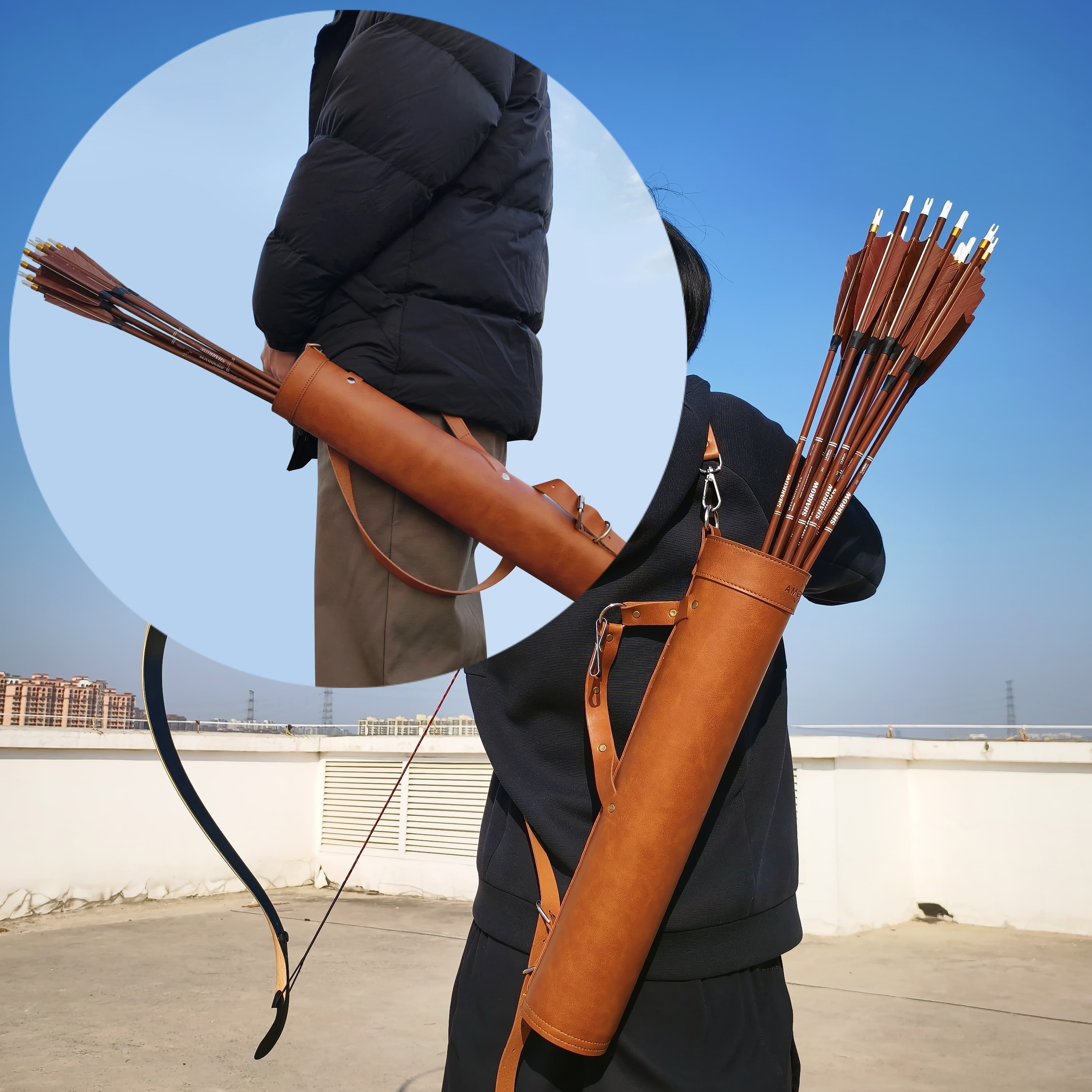  20-45lbs Archery Traditional Bow Recurve Longbow Hunting Target