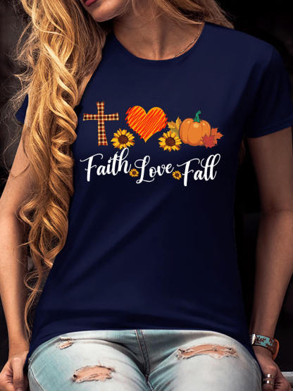 Faith Love Fall Women Tee