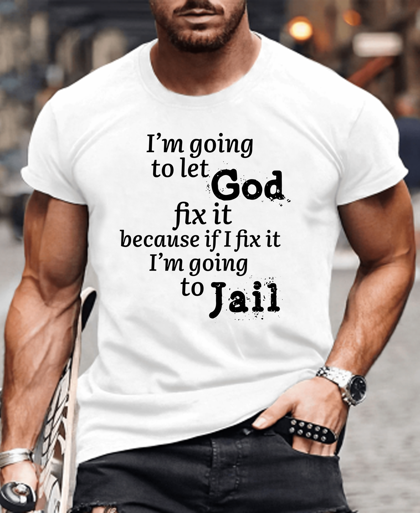I'm Going To Let Karma Fix It Because If I Fix It I'm Going To Jail Tee