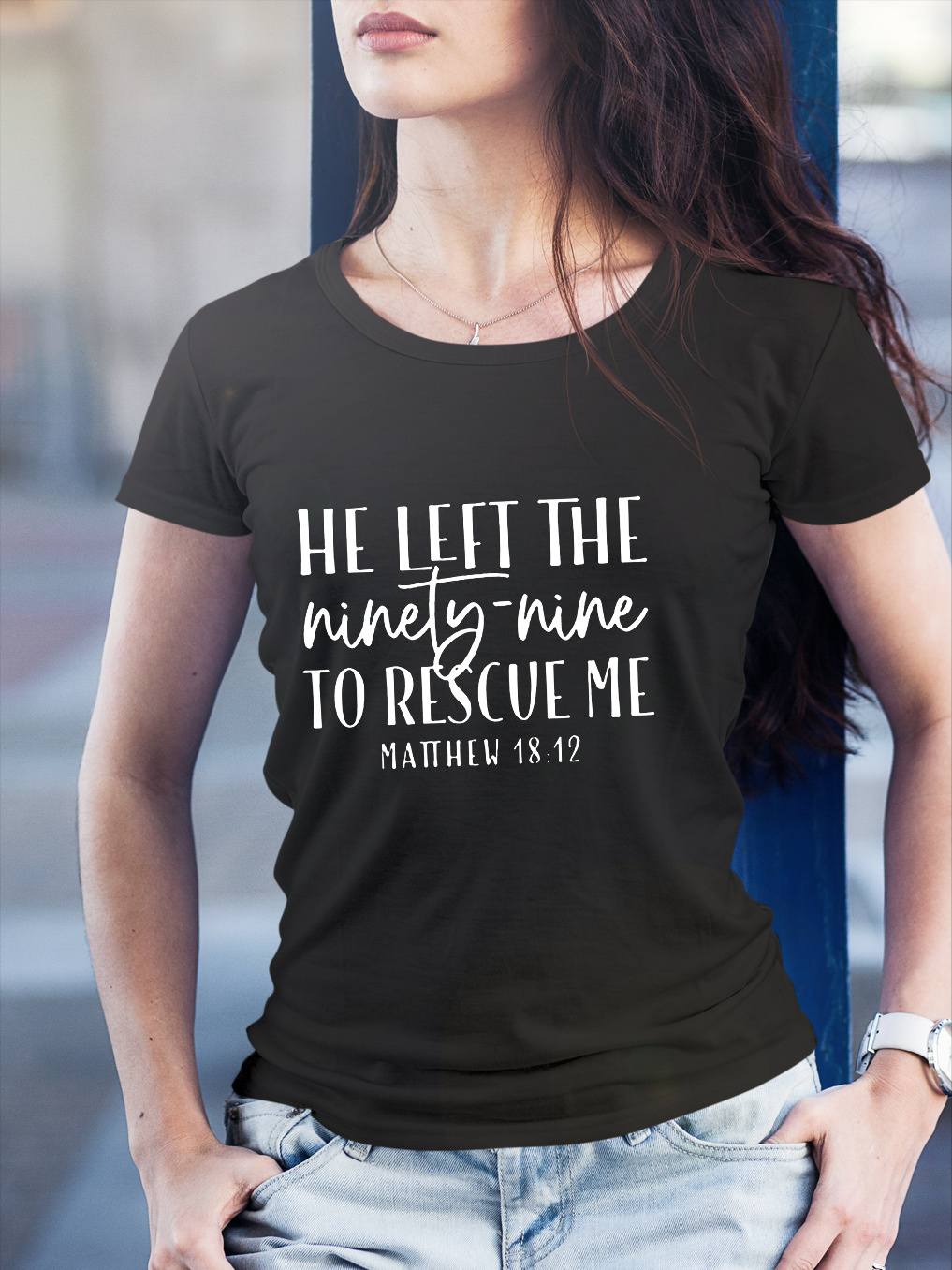 When Life Knocks Me Down Jesus Picks Me Up Women Tee-Faith Design