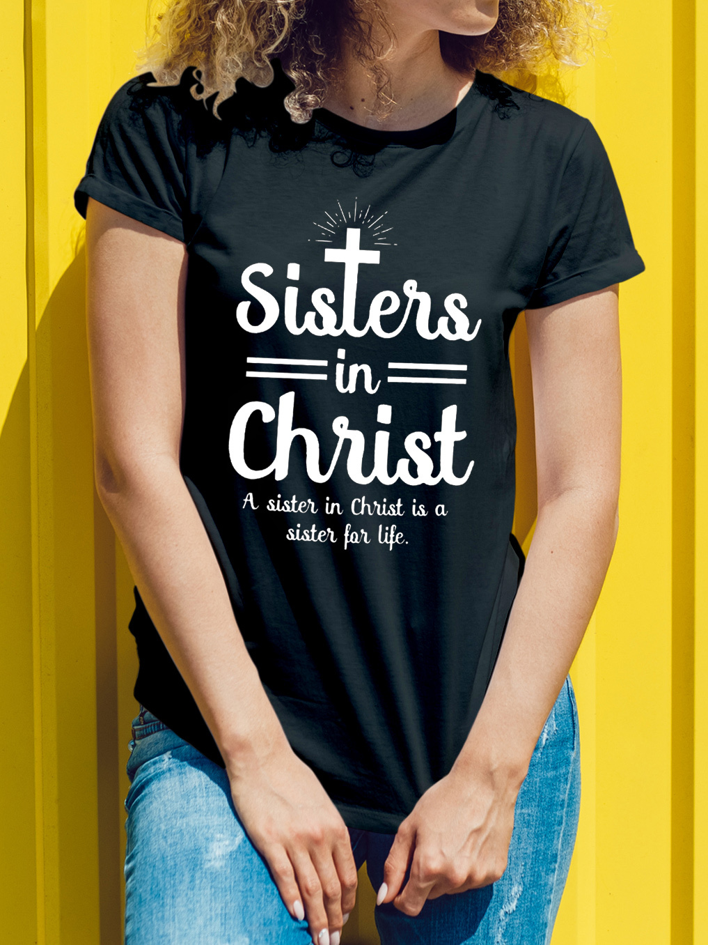 When Life Knocks Me Down Jesus Picks Me Up Women Tee-Faith Design