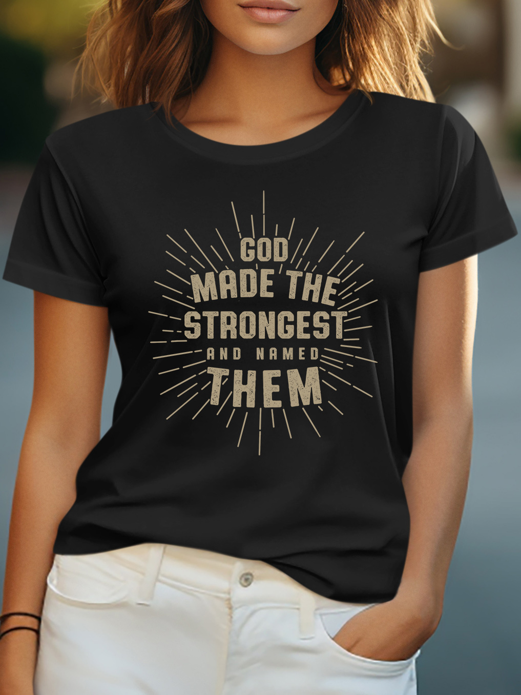 When Life Knocks Me Down Jesus Picks Me Up Women Tee-Faith Design