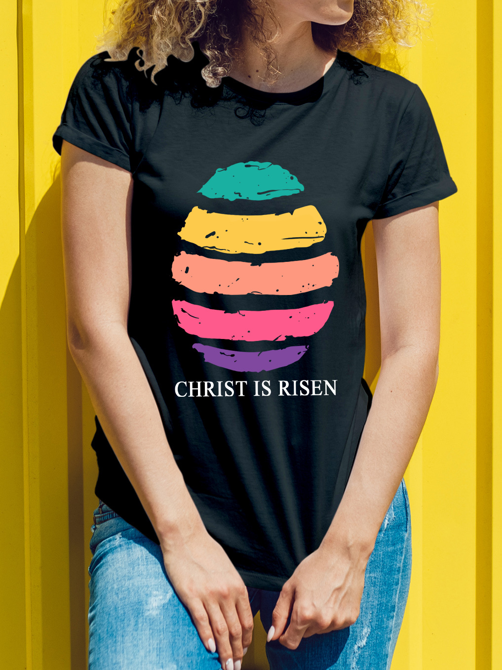 When Life Knocks Me Down Jesus Picks Me Up Women Tee-Faith Design