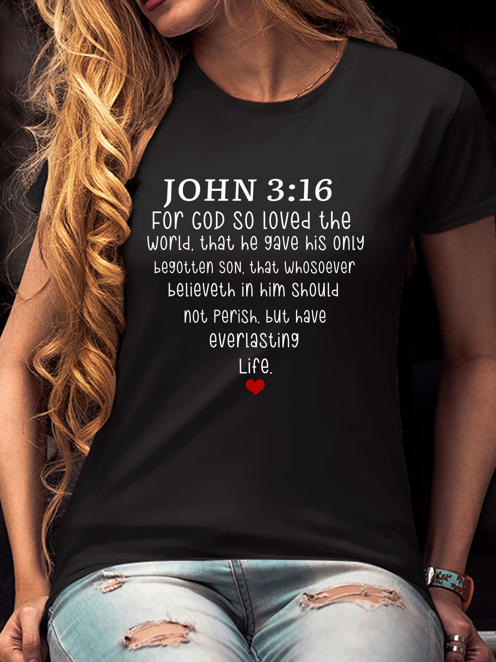 When Life Knocks Me Down Jesus Picks Me Up Women Tee-Faith Design