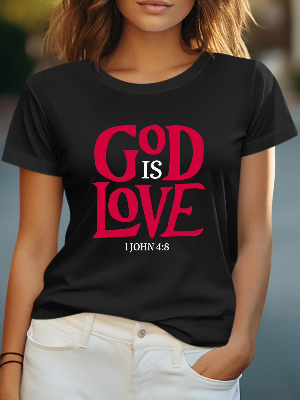When Life Knocks Me Down Jesus Picks Me Up Women Tee-Faith Design