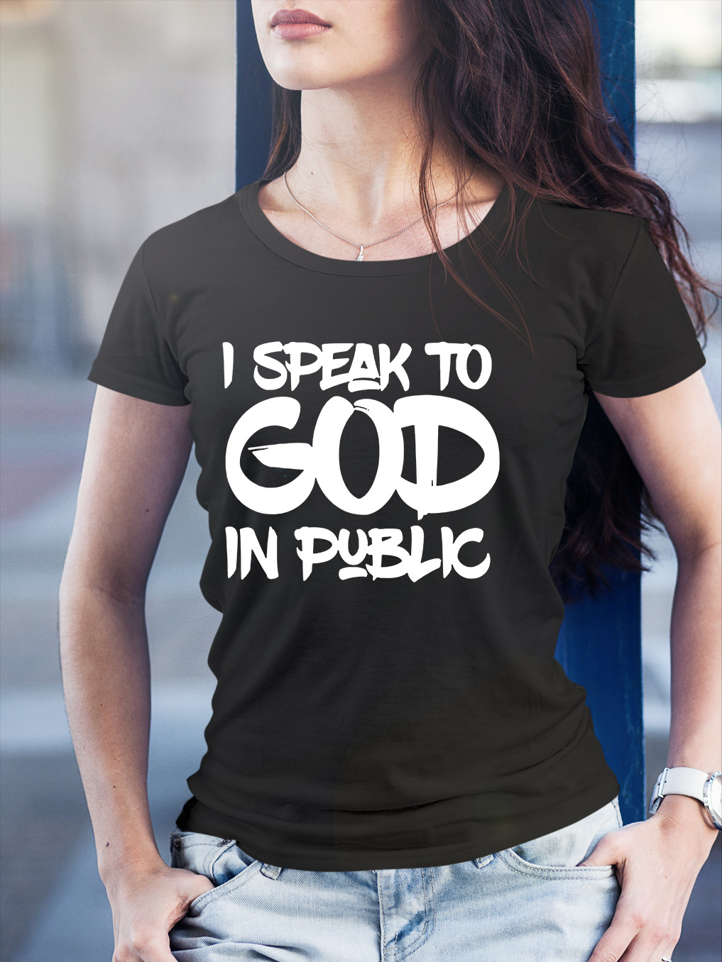 When Life Knocks Me Down Jesus Picks Me Up Women Tee-Faith Design