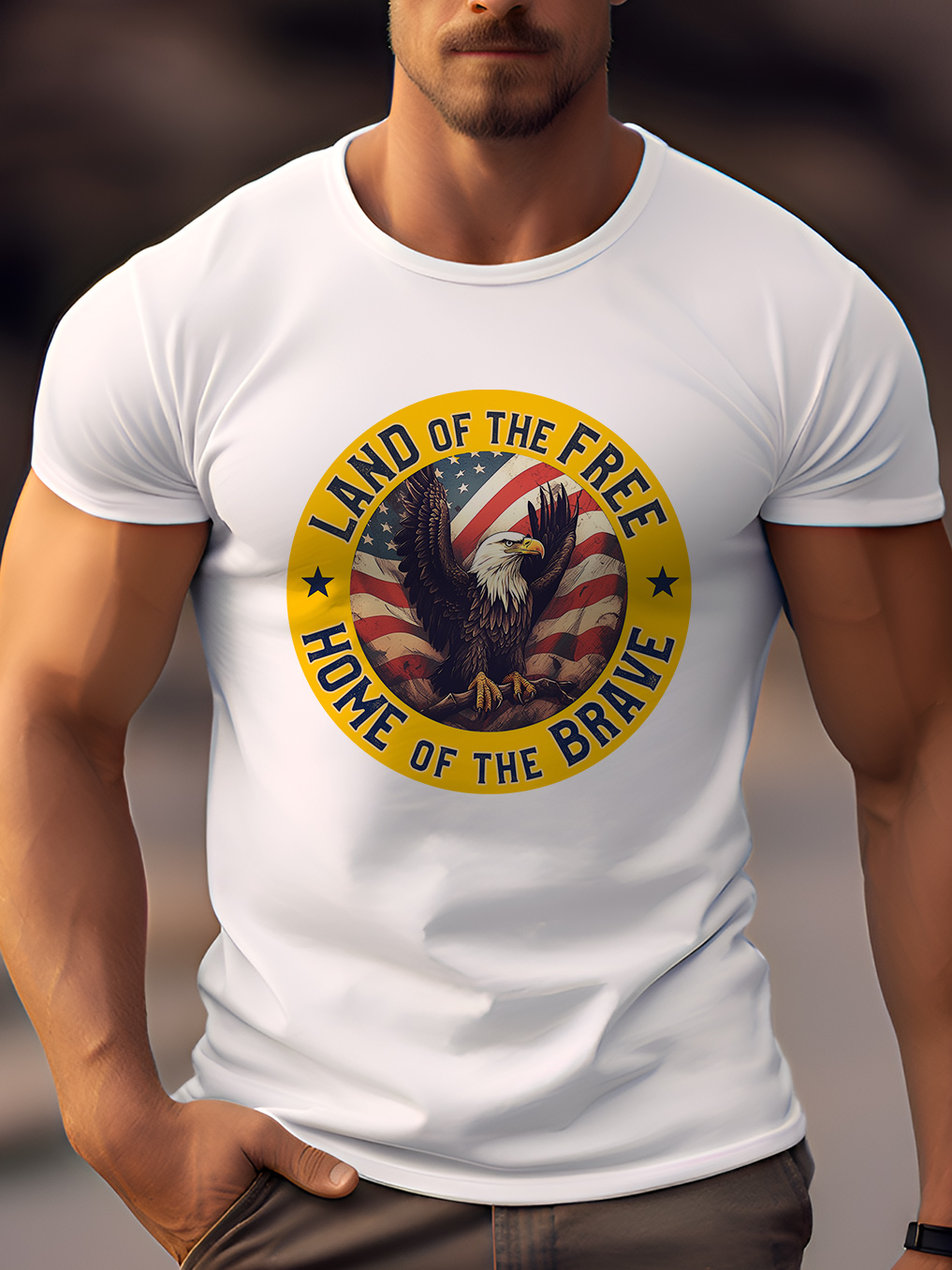 Land of The Free Home of The Brave Tee