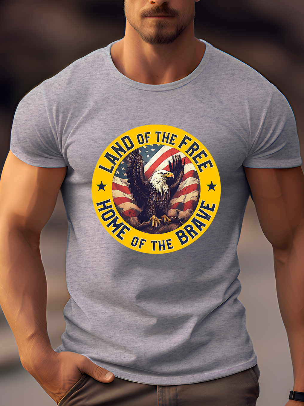 Land of The Free Home of The Brave Tee