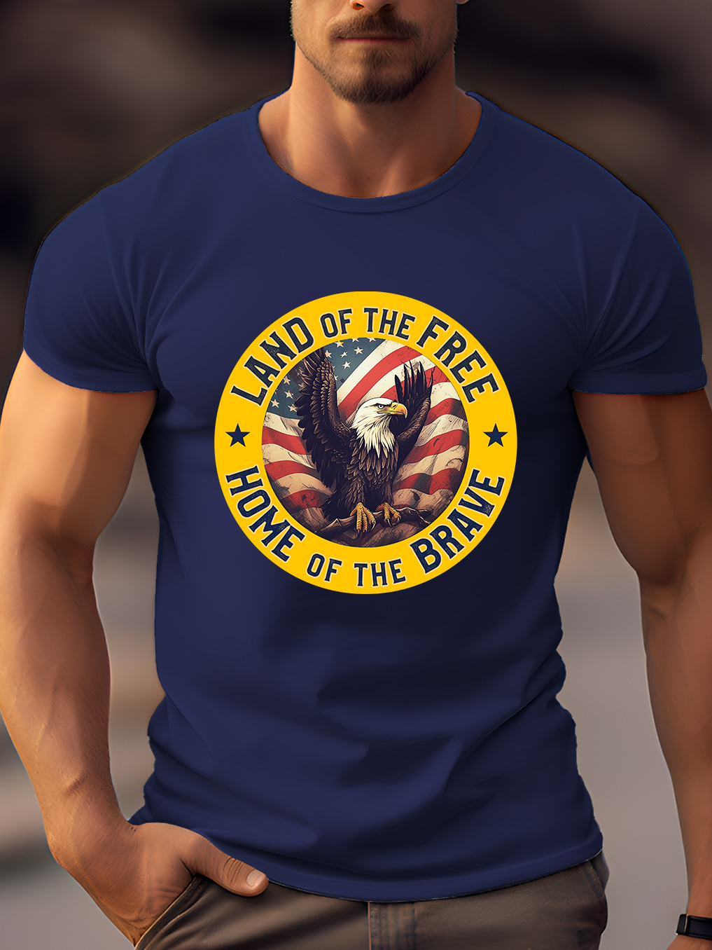 Land of The Free Home of The Brave Tee