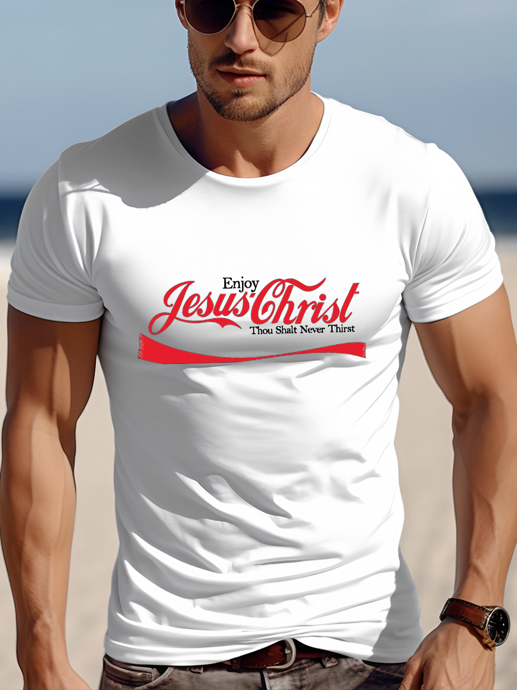 Enjoy Jesus Christ Thou Shalt Never Thirst Tee