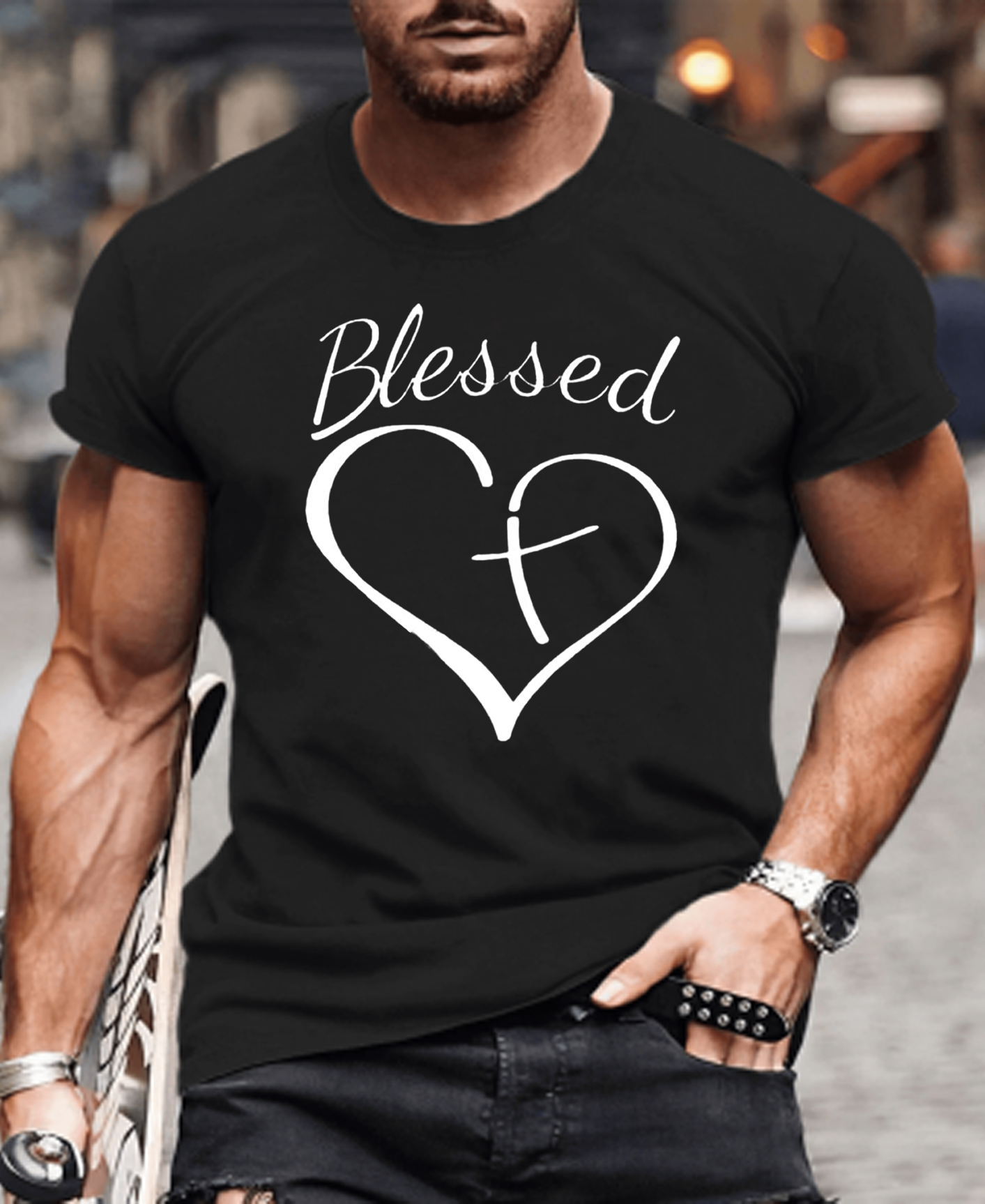 Blessed Heart Design Tee