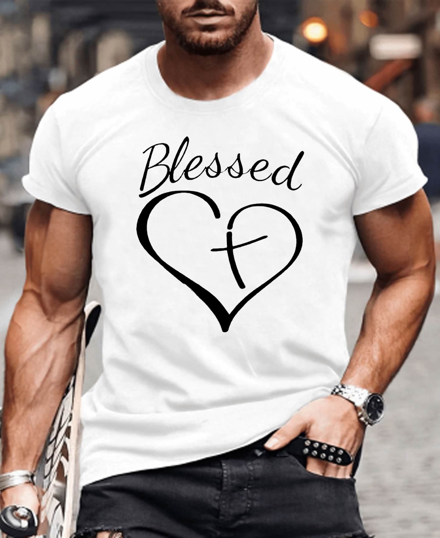 Blessed Heart Design Tee