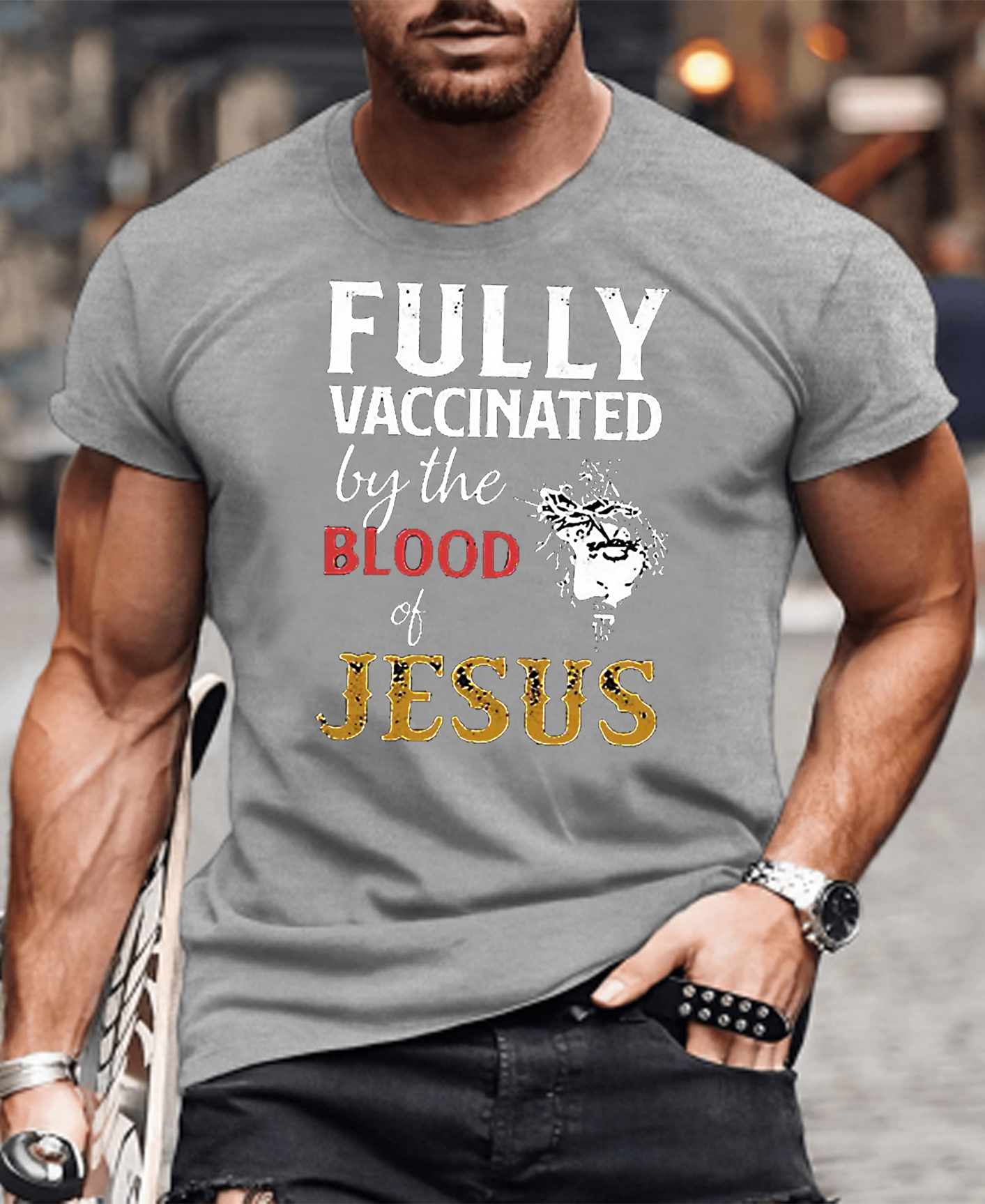 Fully Vaccinated By The Blood Of Jesus Tee