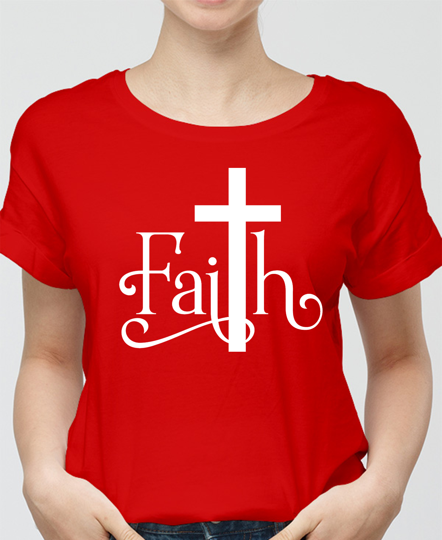 Faith Creative Design Women Tee