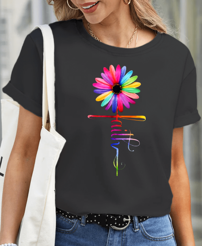 Flower Of Faith Creative Design Women Tee