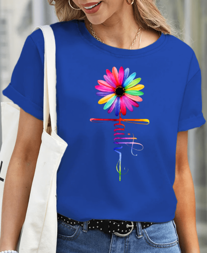 Flower Of Faith Creative Design Women Tee
